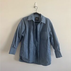 Mango Size S Slate Blue Shirt Jacket
